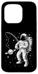 Coque pour iPhone 15 Pro Funny Planet Astronaute Galaxie Espace Astronaute Pêche