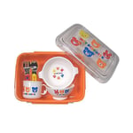 MIKI HOUSE HOT BISCUITS Lunch Box Set Orange 76-1042-347 Plastic?C Stainless  FS