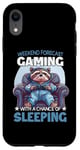 Coque pour iPhone XR Gamer Raccoon T Gamer Pyjama Refroidisseur Raccoon Sleep