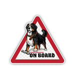 ZCZWQ Avertissement Sticker Berne Mountain Dog Autocollant de Voiture Notebook Computer Moto Pièces Automobiles Décoration PVC, 12cm * 10cm