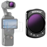 NEEWER Filtre ND2-32 Variable Compatible avec DJI Osmo Pocket 3, Filtre ND réglable magnétique 1-5 arrêts limités, Accessoires pour caméra, Verre Optique HD, Comprend 2 protecteurs d'écran LCD