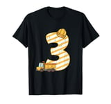 3 Years Old 3rd Construction Birthday T-Shirt