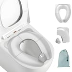 SURFOU Reducteur Toilette Enfant Pliable, Antiderapant Réducteur Bébé de WC Voyage, Portable Cuvette Rehausseur Adaptateur Toilet Seat Toddler Gris