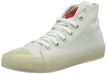 Love Moschino Femme High Sneakers Recycle Chaussure de Piste d'athltisme, Blanc, 37 EU