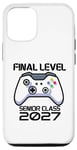 Coque pour iPhone 15 Pro Jeu vidéo Senior Class Final Level Gamer Class of 2027
