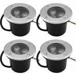 Spot led extérieur encastrable 3 pack 3W IP65 Spot Encastrable Led Terrasse Rond 270 Lumen Lampe d'éclairage de jardin extérieur, pour Jardin Chemin