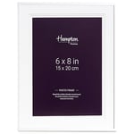 Hampton Frames MARBELLA 6x8 (15x20cm) White Elegant Photo Frame with Mount - Glass MARB10M68W