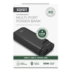 Xqisit Multi Port Power Bank 5000 mAh Portable Phone Charger Black 10w 3 Port