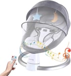 Electric Baby Bouncer Bluetooth 5 Speeds Remote Control Portable Swing Chair