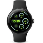 Google Pixel Watch 3 45mm Bluetooth/WiFi Smart Watch-Matte Black Aluminum Case - Obsidian Band