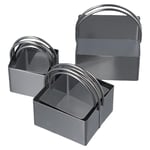 5 Pcs Professional Cookie Cutter Set Stainless Steel Square-Shaped Molds  Baking