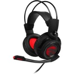 MSI DS502 Gaming Headset - 7.1 Channel Virtual Surround Sound - Kabelanslutet - Svart