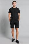 French Connection Mens Black Cotton Embossed T-Shirt And Short Set - Size 2XL