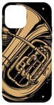 Coque pour iPhone 12 mini Keeping It Low Key Funny Tuba Instrument de musique Tuba Player