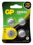 GP CR2032 litiumbatteri 4-pack knappcellsbatterier