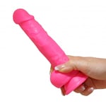 Get Real Happy Dick Dual Density Rosa - 19 cm Med Pung