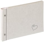 walther Design Photo Album White 26,5 x 19 cm book screw Album with Embossing Sinfonia Flat Books SBL-210-W