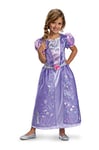 Officially Licensed Disney 100th Anniversary Rapunzel Classic Dress. Features a Platinum Sparkled Bodice and Skirt. Perfect for World Book Day, Halloween or Princess Dress up Parties. Size 7-8 Years