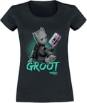 Guardians Of The Galaxy Neon Groot T-Shirt black