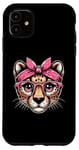 iPhone 11 Cheetah Pink Bandana Glasses Case