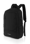 Magix Sac à Dos Ordinateur Portable 16" Explorer Noir avec USB Charging Port, résistant à l'eau, Poche cachée, Grand Espace, adapté au Travail/Voyage/école. pour Hommes et Femmes