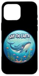 Coque pour iPhone 16 Pro Max Cute Save our Planet, Jour de la Terre, Journée de la Terre Cool Whale