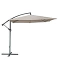 Parasol déporté carré taupe 250x250 cm