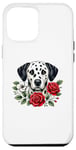 Coque pour iPhone 12 Pro Max Roses Flowers Dalmatian Dalmatians Dal Dally Dog