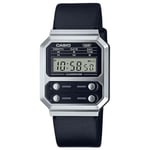 Casio Men's Digital Quartz Watch with Leather Strap A100WEL-1AEF