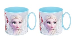 ALMACENESADAN, 4701, Pack La Reine des Neiges, composé de 2 tasses à micro-ondes 265 ml, produits réutilisables, sans BPA