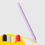 doodroo Apple Pencil 1 &amp; 2nd Gen. Silikontrekk med 5 Fargerike ender – Lilla