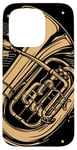 Coque pour iPhone 15 Pro Keeping It Low Key Funny Tuba Instrument de musique Tuba Player