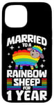 iPhone 15 1 Year Married Gay Lesbian LGBTQ 1st Wedding Anniversary Case