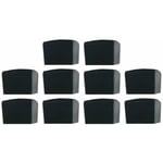 10x Embout de tube flexible carré enveloppant en caoutchouc Bouchon Capuchon Pied Meuble Table Chaise Protection Extrémité, 30 x 30mm noir