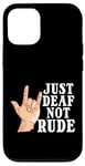 Coque pour iPhone 12/12 Pro Juste sourd, pas grossier, cher, conscience, malentendants, sourds, fierté