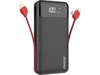 Dudao K1pro Powerbank 20000Mah 15Watt 4Xcables Sort