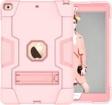 Coque Pour Ipad 10.2 Pouces 2020/2019 / 2020, Ipad 7ème 8ème 9ème Génération, Trois Couches Super Résistantes, Antichocs, Boîtier De Protection Complet Pour Ipad 10.2"" (Rose Gold)