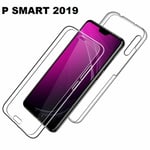 Shockproof 360° Silicone Front And Back Glass Case For Huawei P Smart [2019] P30