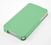 Croco® iPhone 5 / 5s Leather-Feel Ultra Thin Flip Case - Mint Green