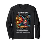 Witch Chasing Hansel & Gretel Sarcastic Funny Fairytale Fun Long Sleeve T-Shirt