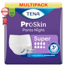 TENA Pants ProSkin Night Super - Medium - 8 Packs of 10- Total 80 Pants - 2100ml