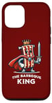 Coque pour iPhone 12/12 Pro Barbeque King Citation humoristique pour les amateurs de barbecue