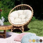 Fauteuil de jardin en osier CLER beige