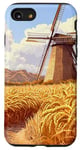 iPhone SE (2020) / 7 / 8 Wheat Fields With Windmills Landscape Vintage Graphic Case