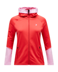 Rider Zip Hood W Brilliant Red/Morning Dew (S)