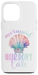 iPhone 13 Pro Max Black Mermaid Hair Dont Care,Rainbow Mermaid Hair Don't Care Case