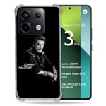 Cokitec Coque Renforcée pour Xiaomi Redmi Note 13 Pro 5G Musique Johnny Hallyday Noir