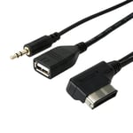 AMI-kabel - 3,5 mm, USB hunn - Audi MMI, VW MDI