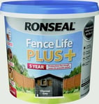 Ronseal Fence Life Plus 9Ltr Charcoal Grey Shed & Fence Paint (121GX)