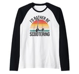 Scooter Electric Retro Vintage Street Stunt E-Scooter Tricks Raglan Baseball Tee